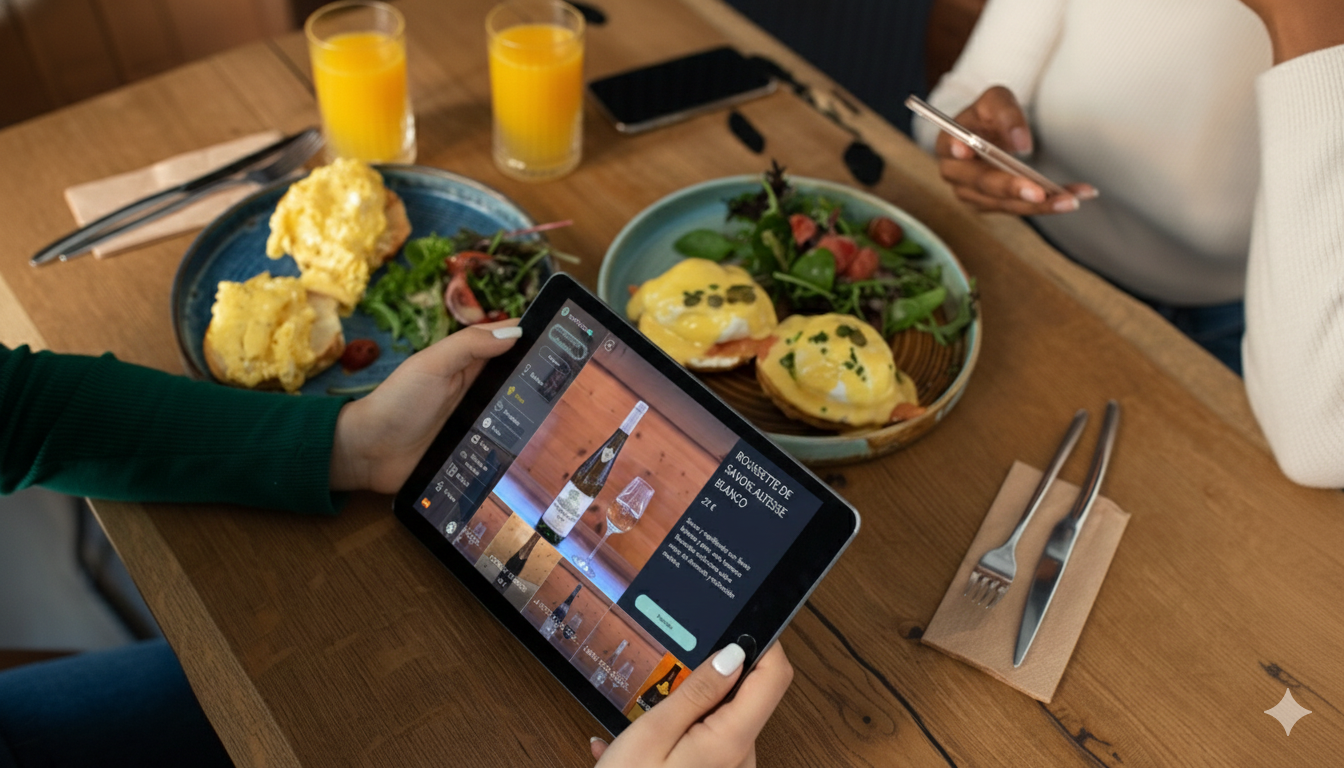 Tablet con Menú digital de TastyCloud